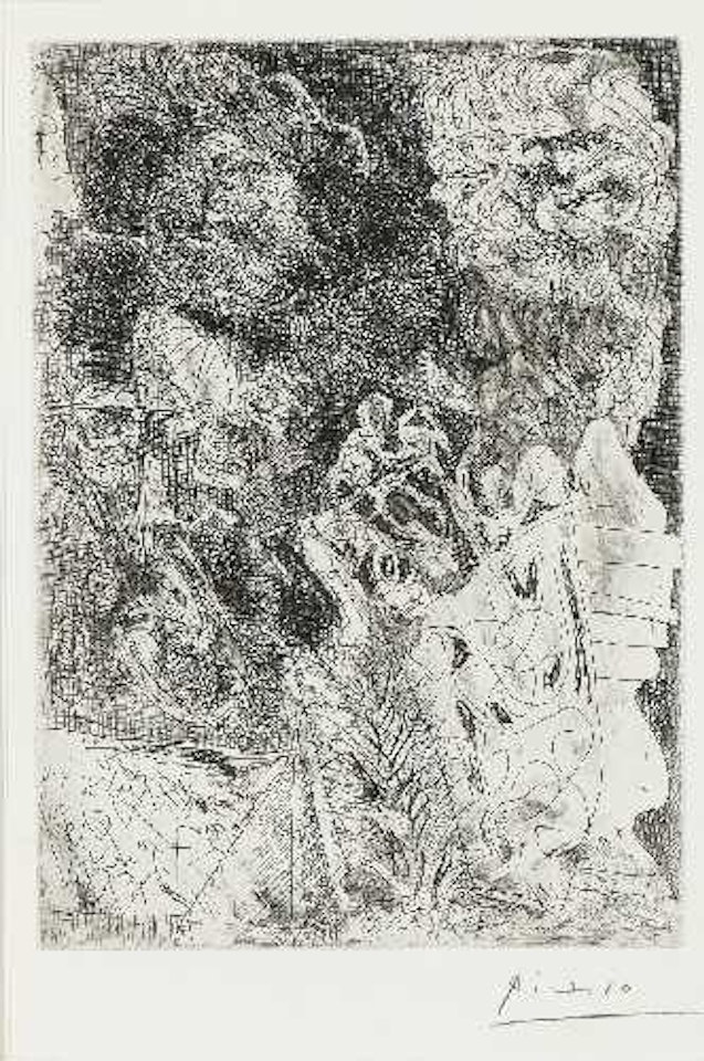 Rembrandt à la Palette by Pablo Picasso