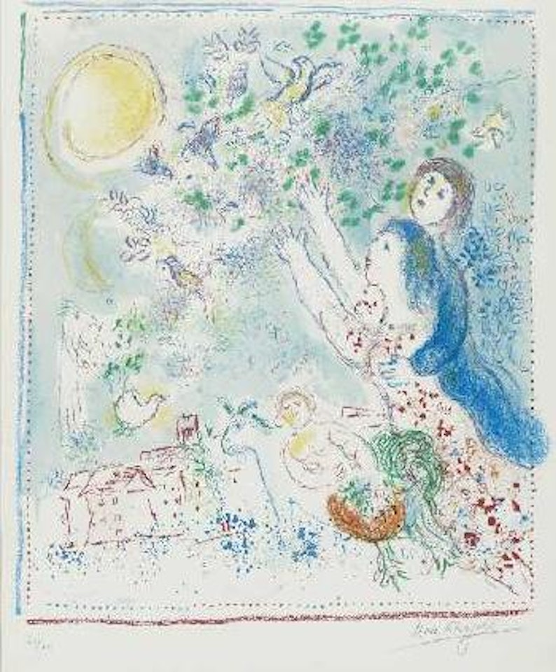 Chasing the blue bird (Die Jagd nach dem blauen Vogel) by Marc Chagall