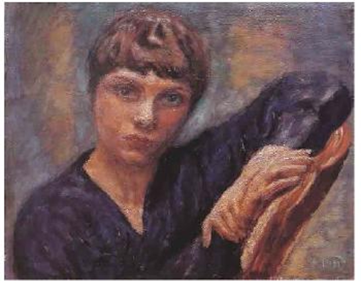 Jeune fille au corsage bleu by Pierre Bonnard
