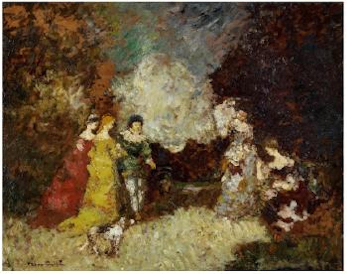 La promenade by Adolphe Monticelli
