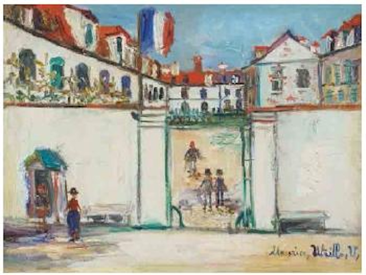 Entrée de la caserne Charpentier à Soissons by Maurice Utrillo