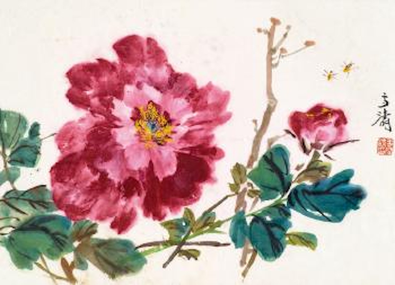 Flowers and insect by Wang Xuetao