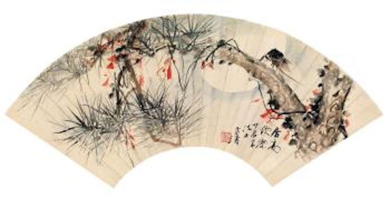 Cicada on pine by Wang Xuetao