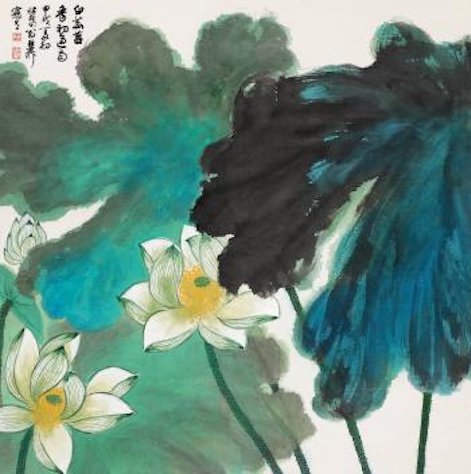 Flowers after the rain by Xie Zhiliu