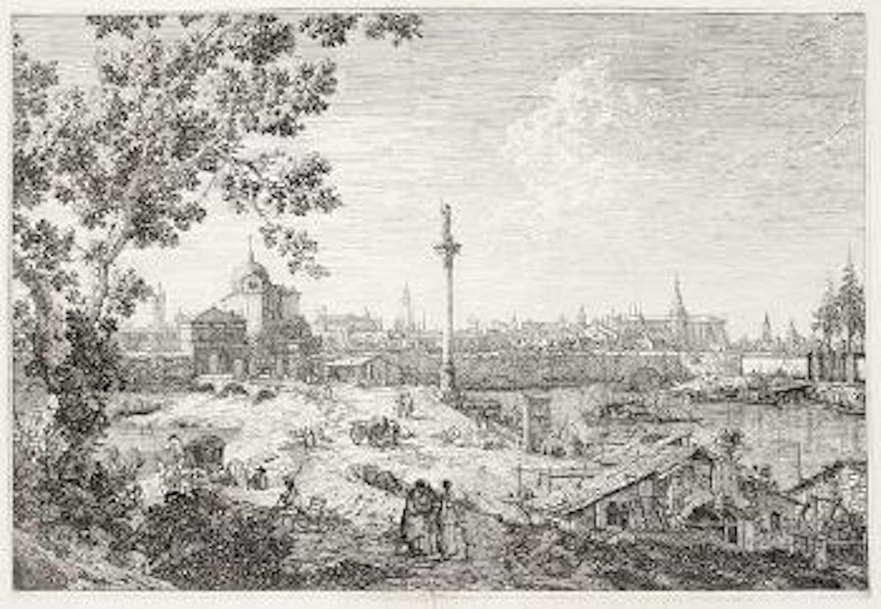 Panorama d'une Ville baignee pa une Rivière by Canaletto