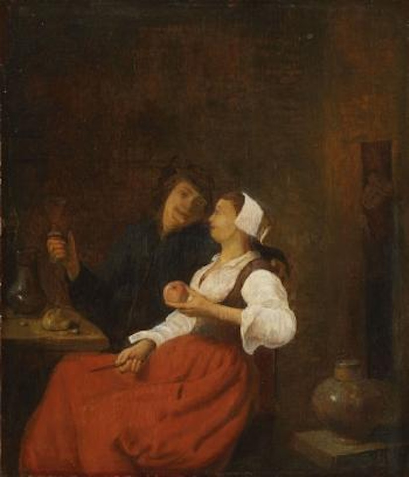 Interieur mit trinkendem und essendem Paar by Jan Miense Molenaer