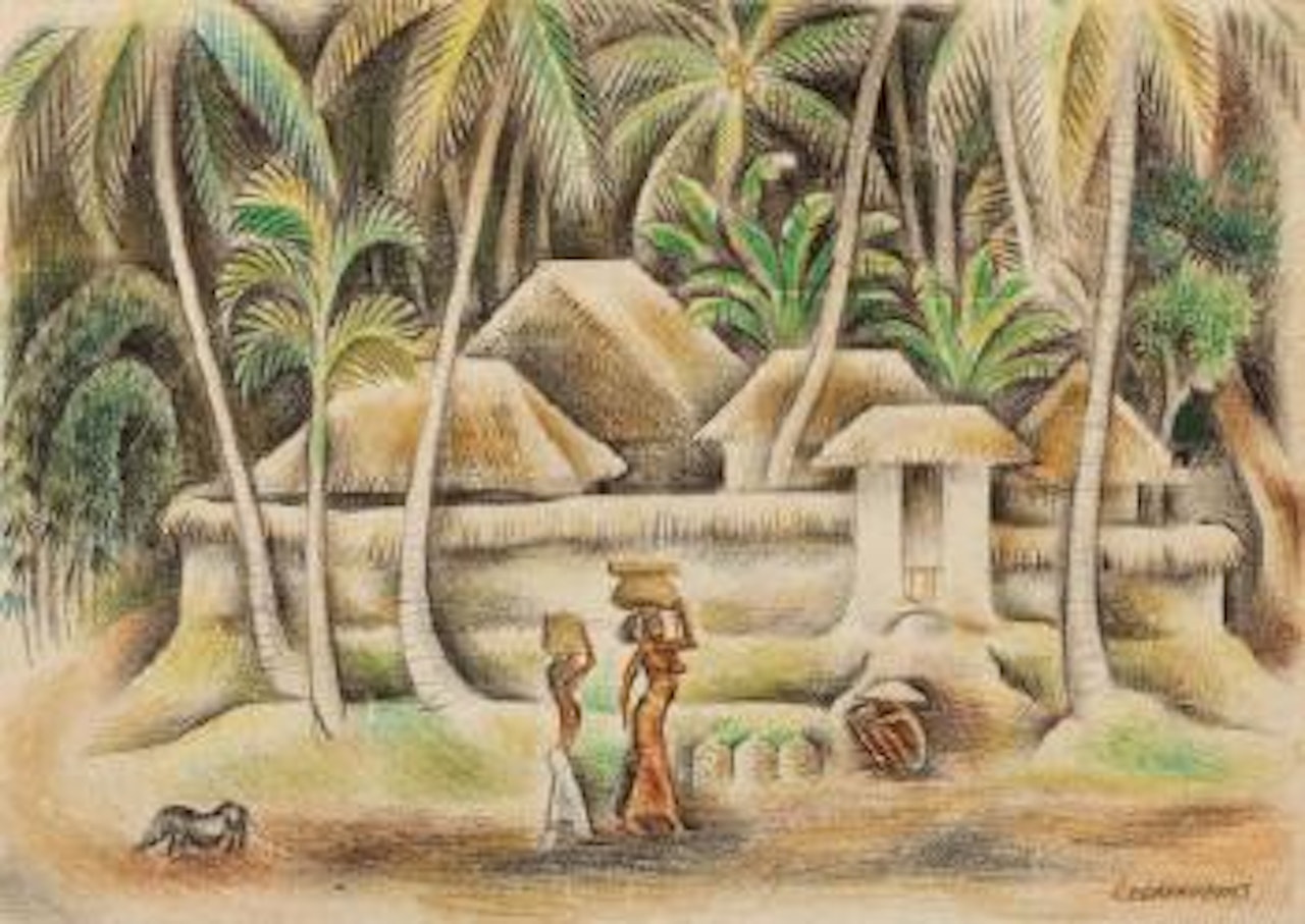 Balinese scene by Miguel Covarrubias