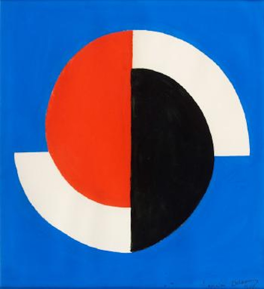 Composition fond bleu by Sonia Delaunay
