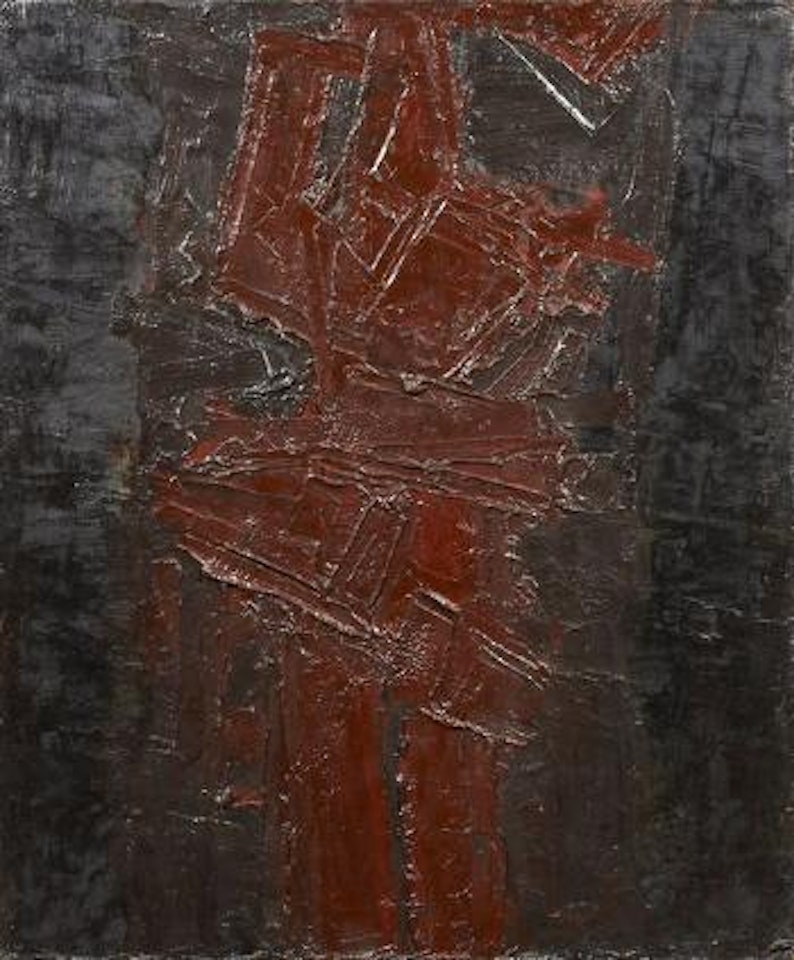 Abstraction marron et noire by André Marfaing