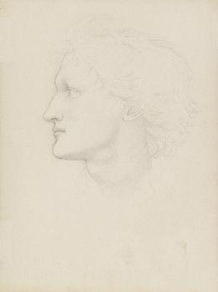 Portrat des Schauspielers Forbes-Robertson im Profil nach links by Edward Coley Burne-Jones