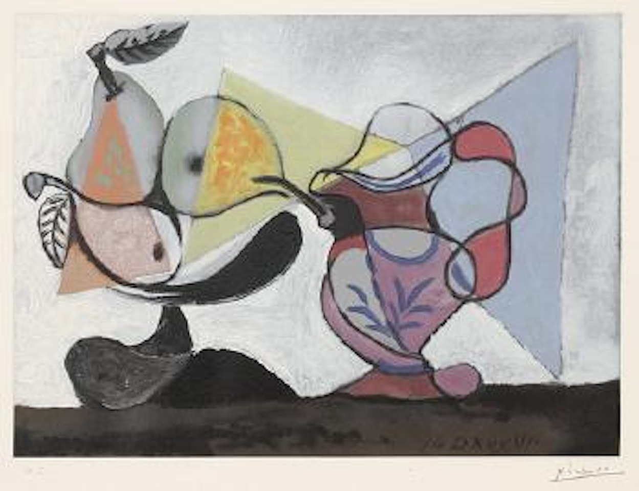 Nature morte aux Poires et au Pichte by Pablo Picasso