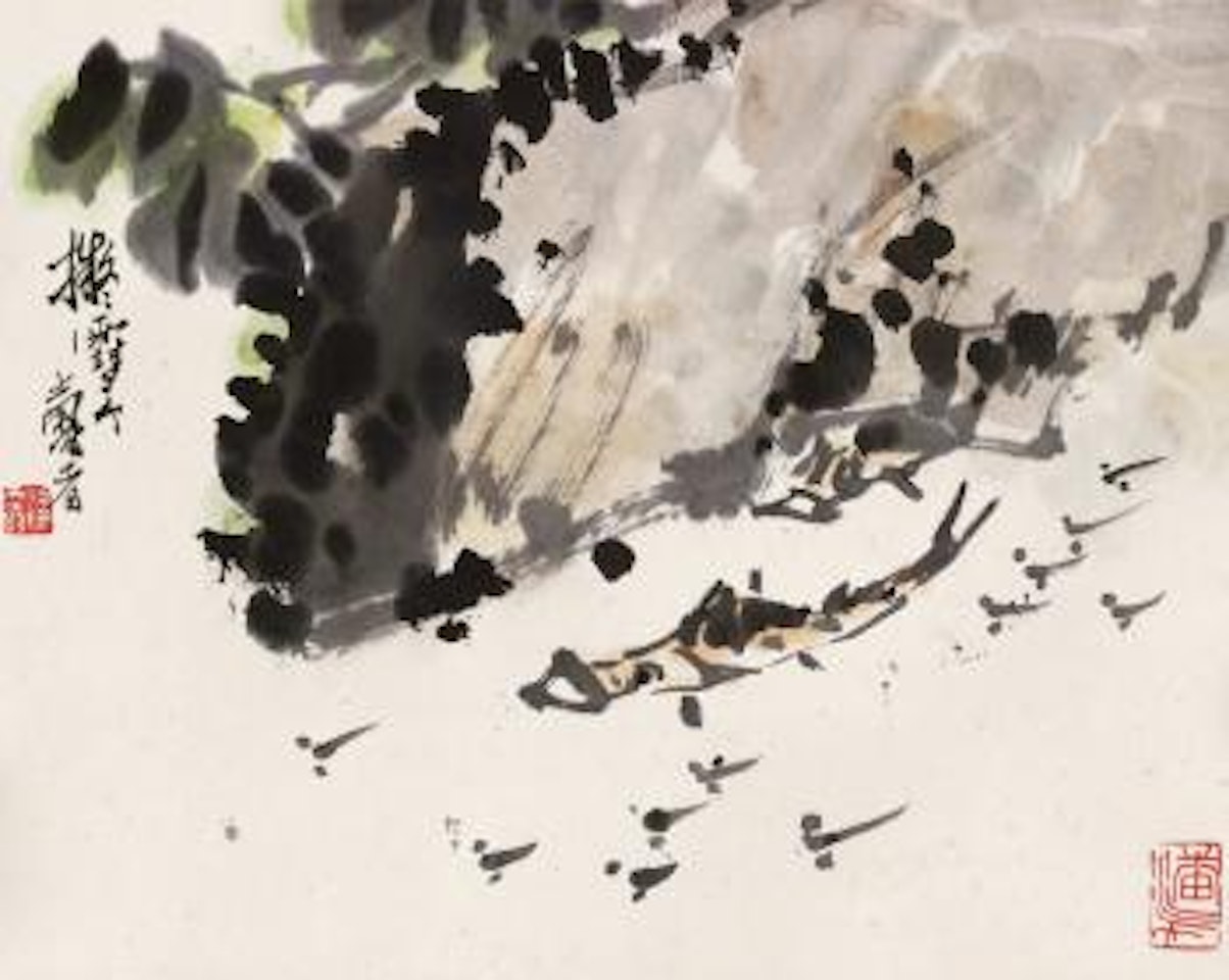 Fishes by Pan Tianshou