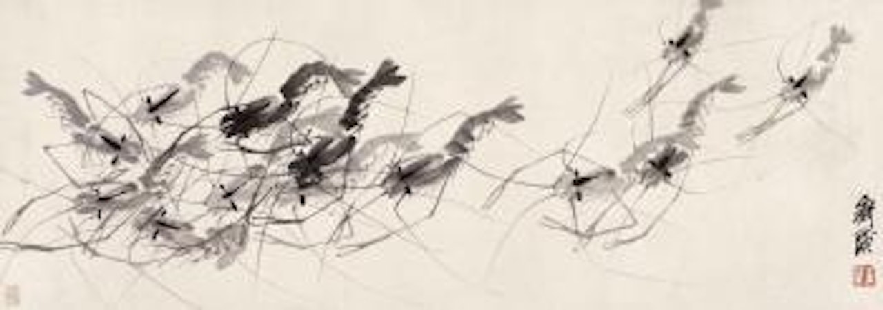 Shrimps by Qi Baishi