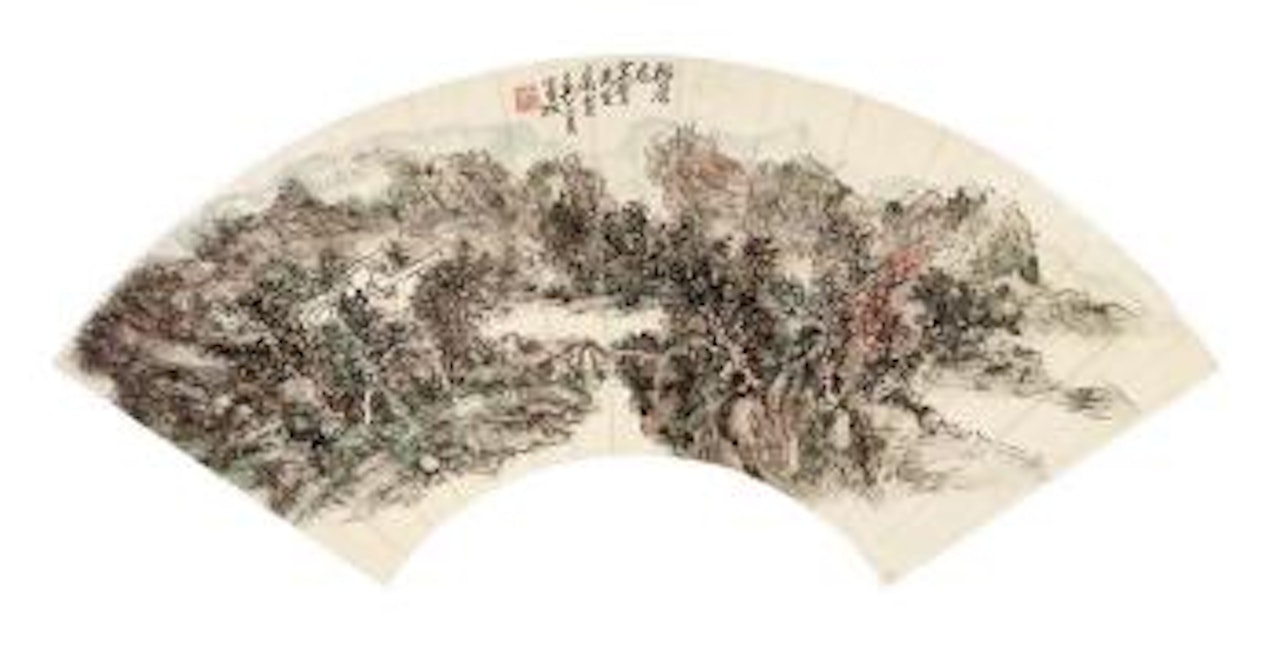 Cottage in deep mountain by Huang Binhong