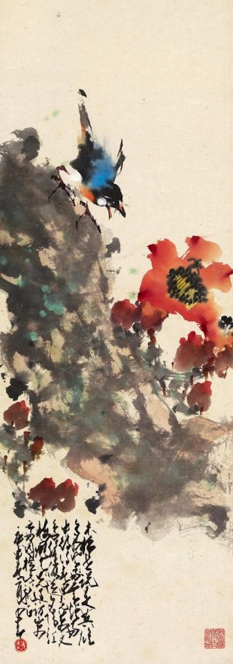 Ceiba and sparrows by Zhao Shao'ang