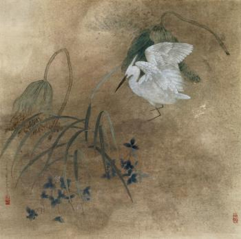 Swan and lotus by Jiang Hongwei