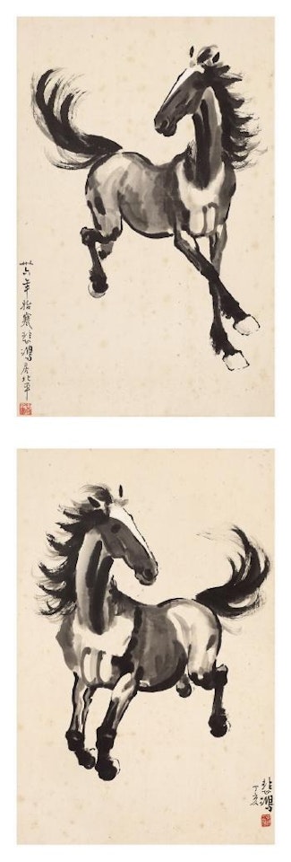 Horses by Xu Beihong