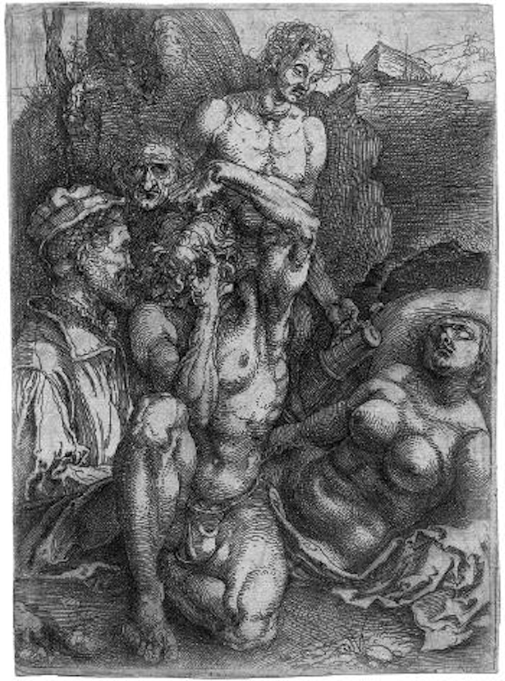 Der hl. Antonius vor der Stadt by Albrecht Dürer