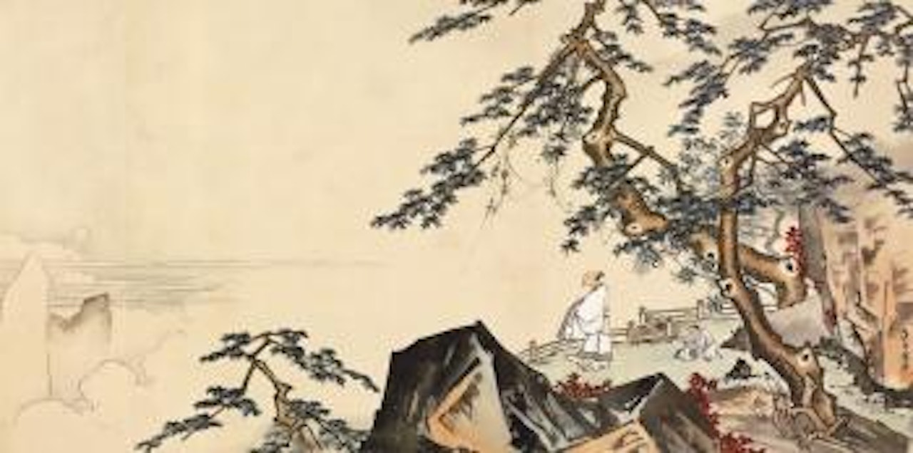 Scholar watching the moon by Xu Cao
