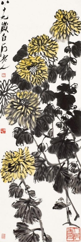 Chrysanthemums by Qi Baishi
