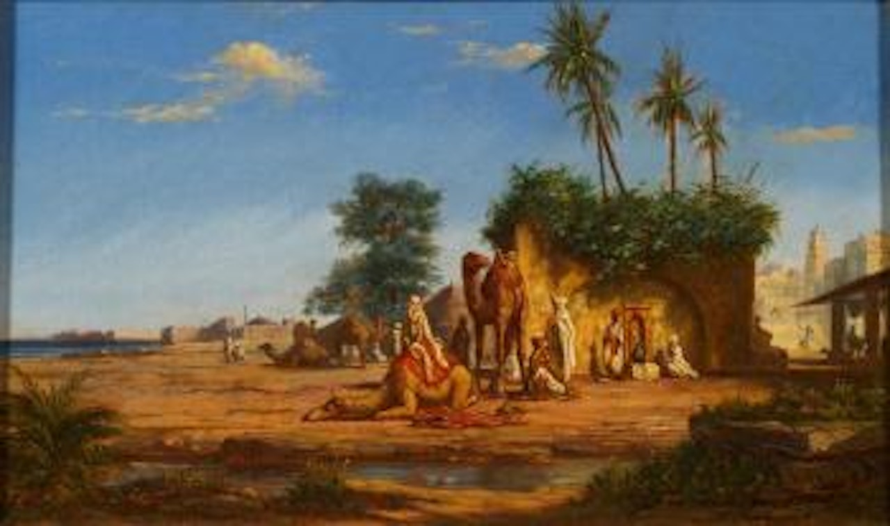 Halte de la caravane by Jean Baptiste Henri Durand-Brager