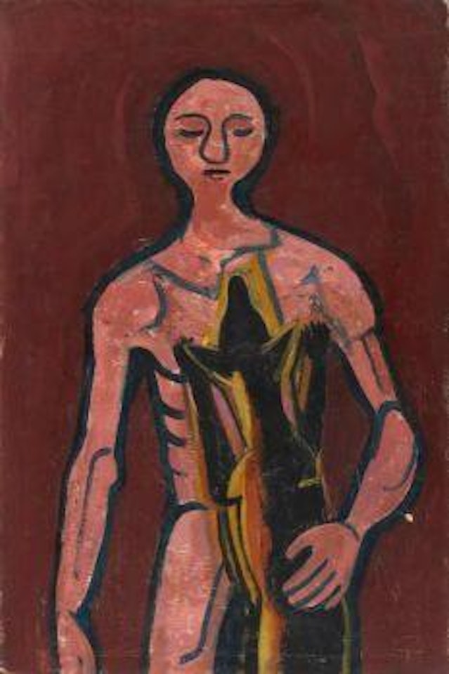 Mann mit Hund by Karl Hofer