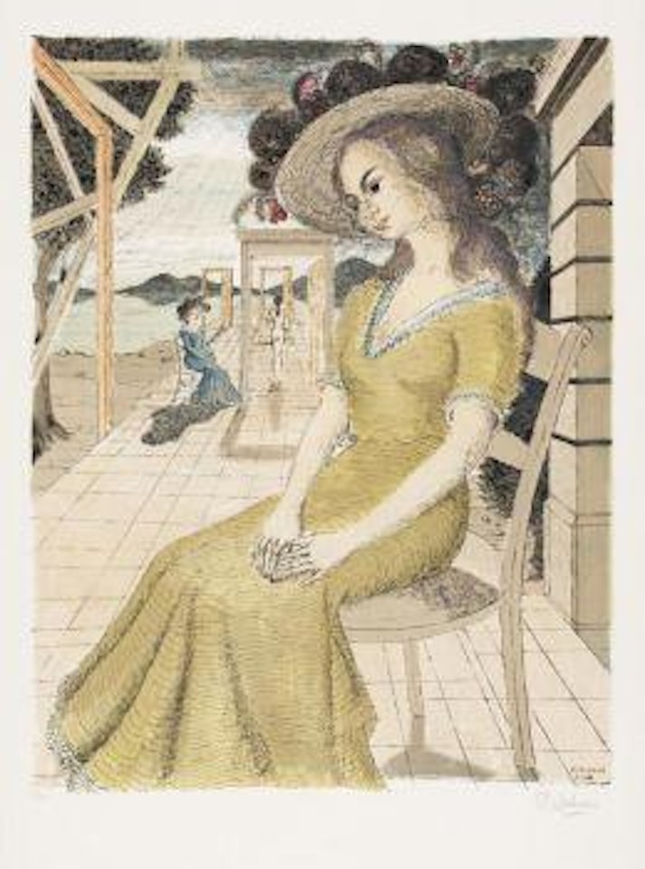 Anne songeuse by Paul Delvaux