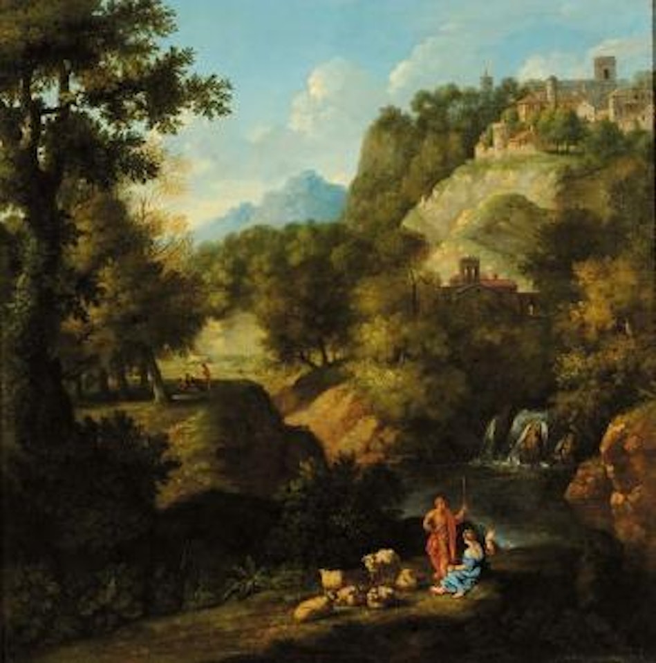 Paesaggio con pastori by Pieter van Bloemen
