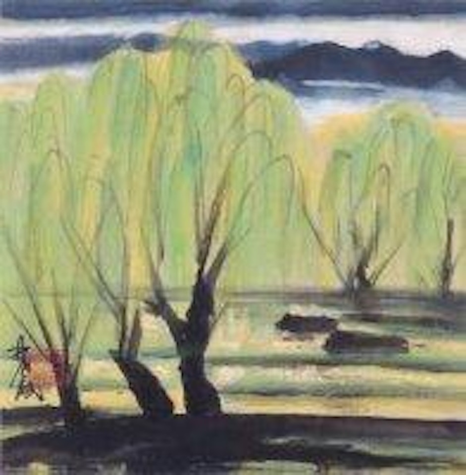 Les saules pleureurs by Lin Fengmian