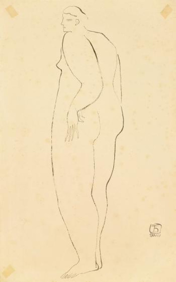 The sight of a nude's back by Sanyu