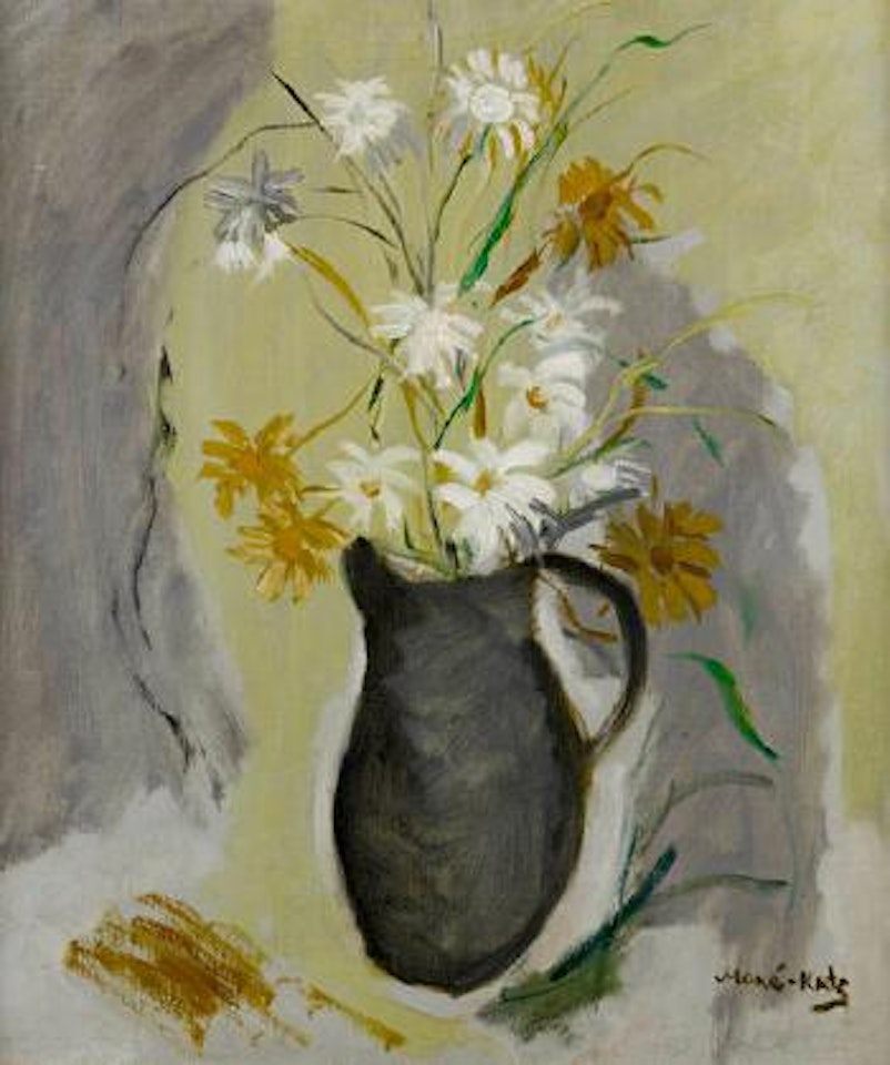 Still life with flowers in a vase by Emmanuel Mané-Katz