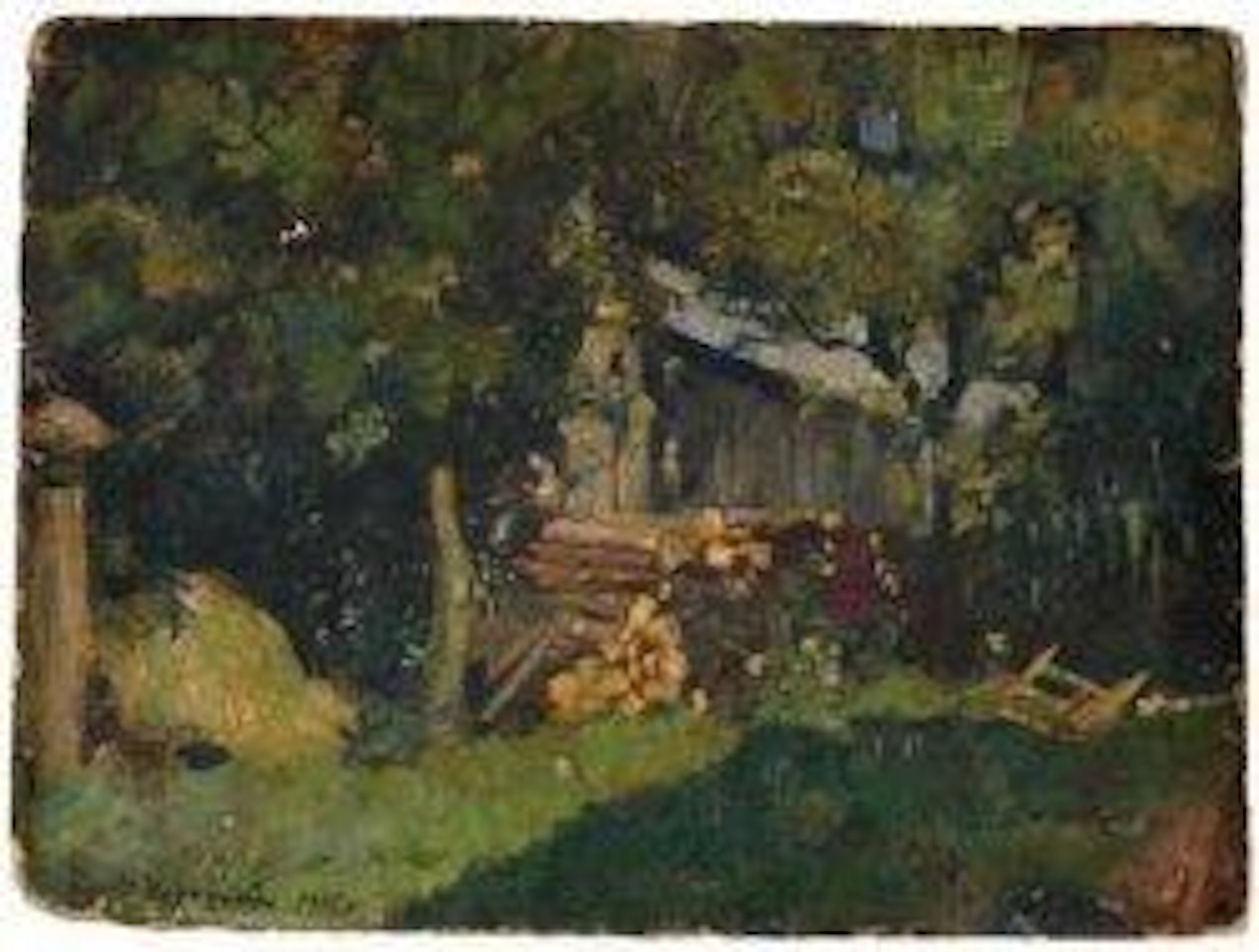 Le bûcher by Konstantin Alekseevich Korovin