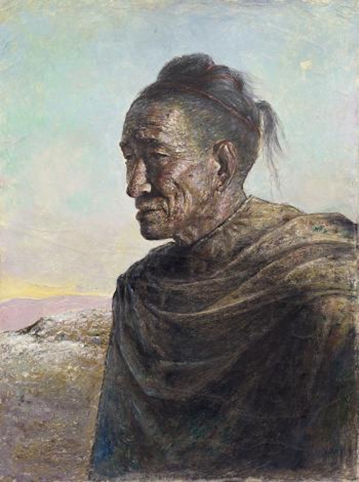 Portrait of an old man by Luo Zhongli