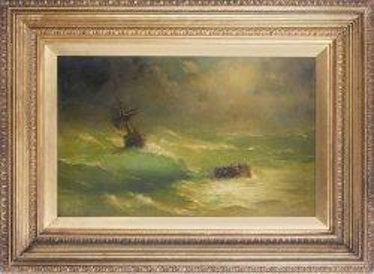 Marine dans la tempête by Ivan Konstantinovich Aivazovsky