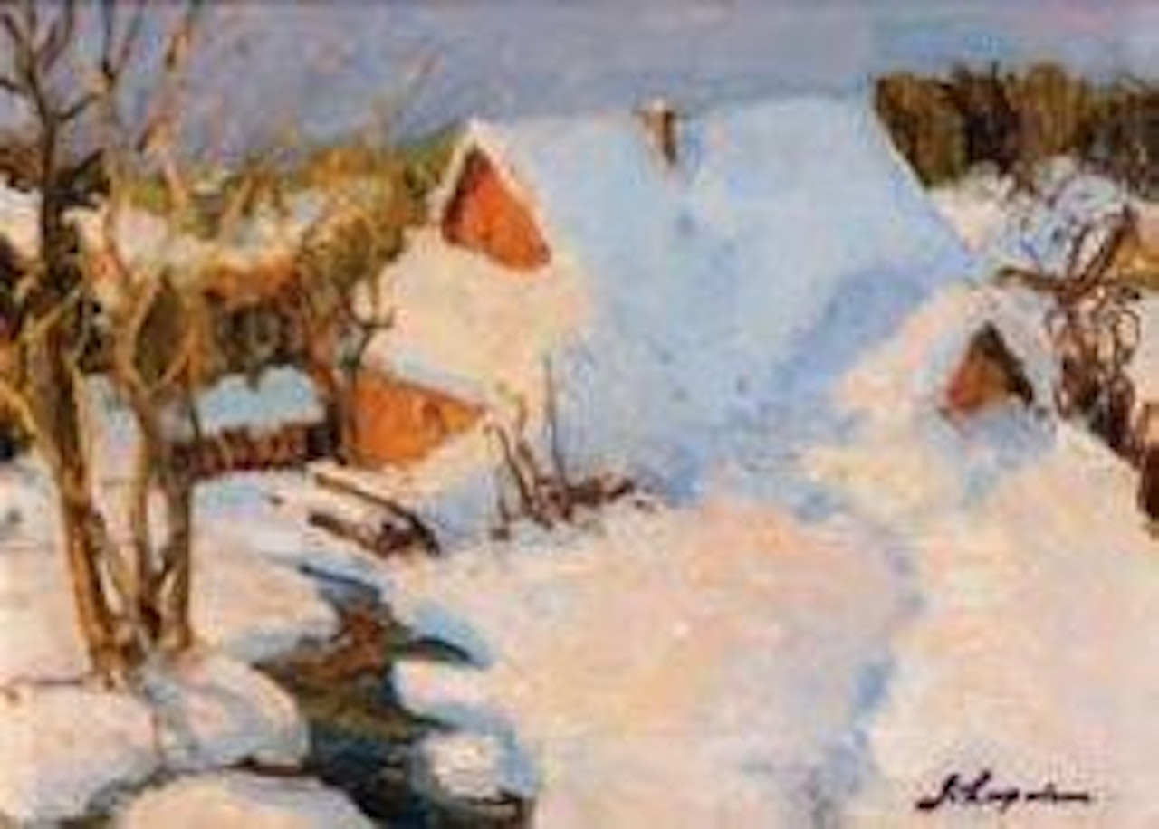 Sous la neige by Georgij Aleksandrovic Lapschin