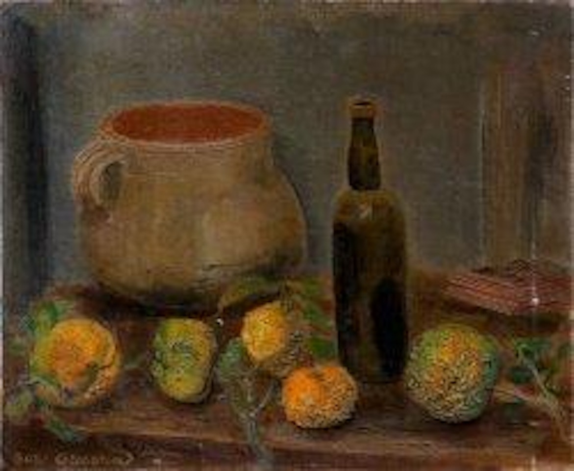 Nature morte au pichet et aux fruits by Boris Grigoriev