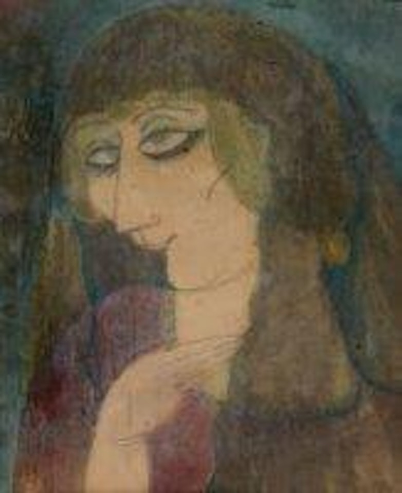 Tête de jeune femme by Leonard Tsuguharu Foujita