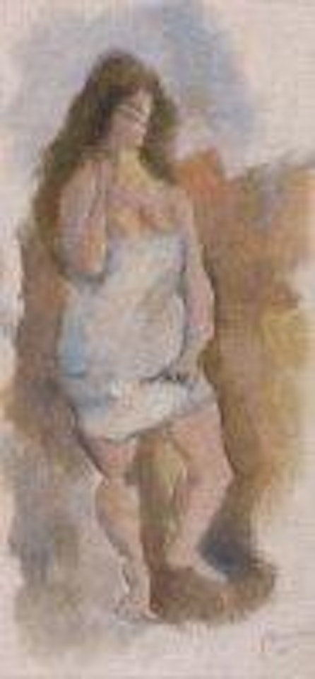 Jeune femme en chemise by Jules Pascin