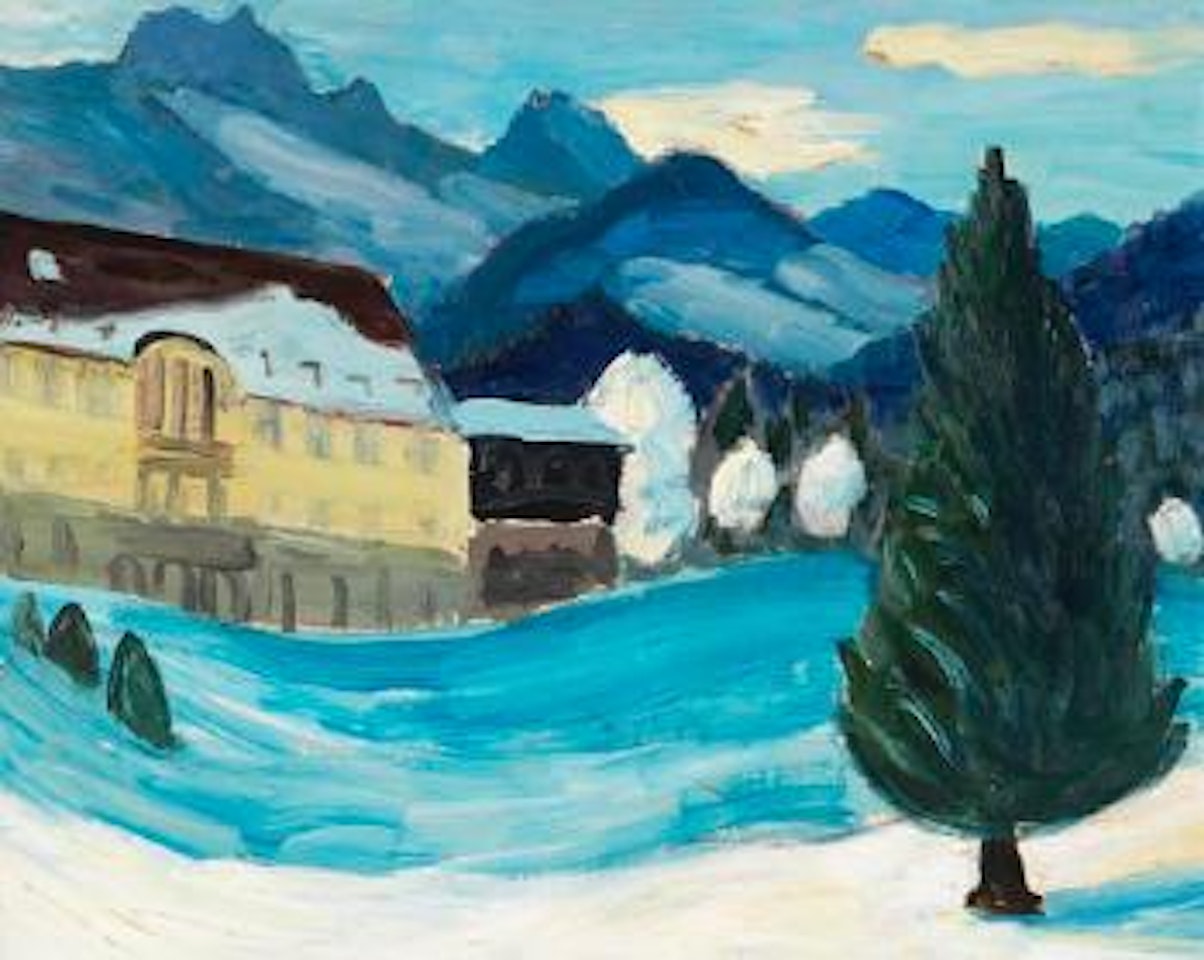 Schloss Elmau im Winter by Gabriele Münter