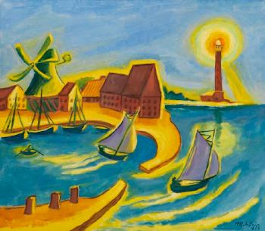 Fischerhafen auf Fehmarn by Max Pechstein