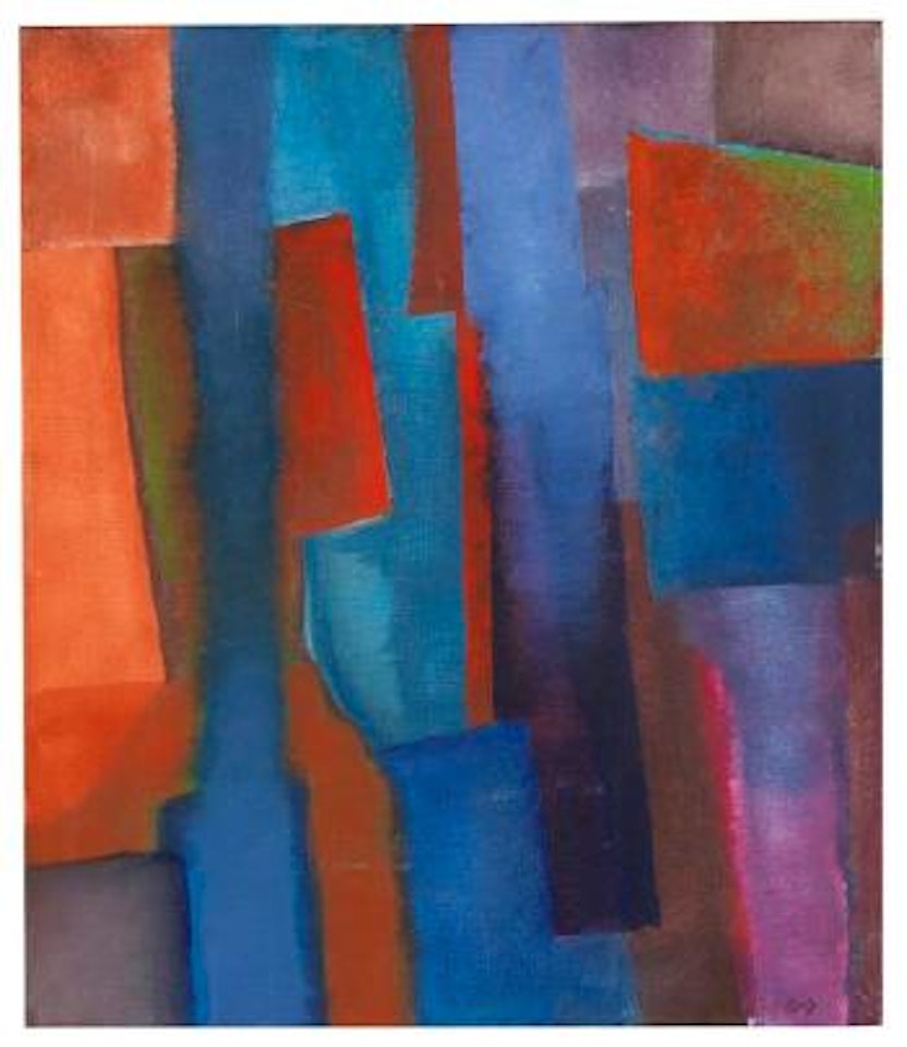 Blau zwischen Rot by Fritz Winter