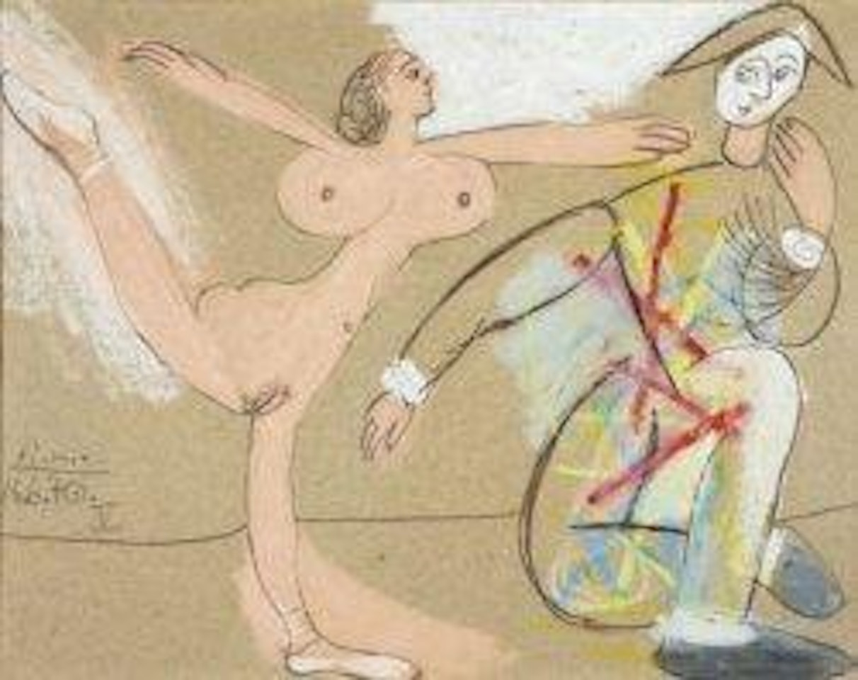 Nu dansant et Arlequin, 16 Juin 1970 V by Pablo Picasso