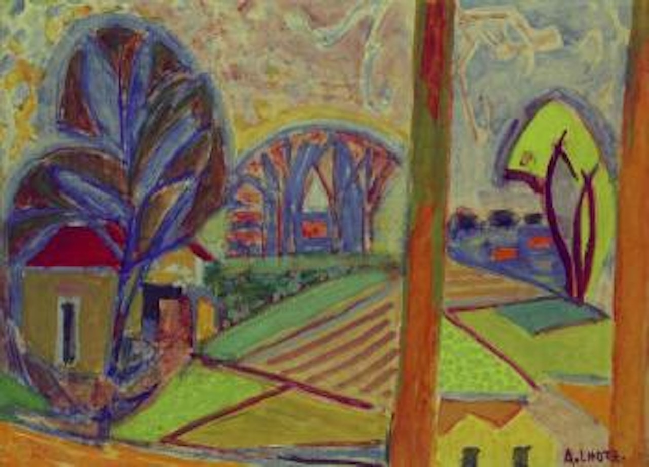 Paysage à l'arbre bleu by André Lhote