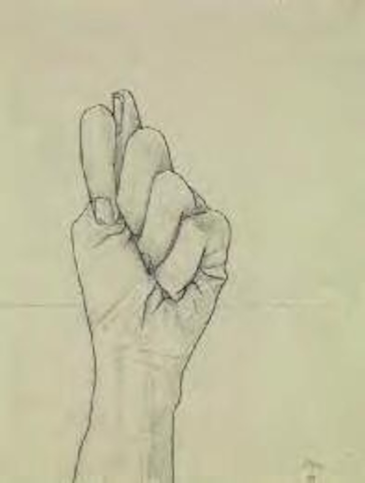 Etude de main serrant le pouce. Etude de main au pouce écarté by Jean Cocteau