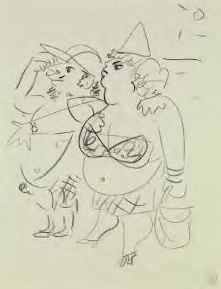Touristes sur la plage du Prado by Jean Cocteau