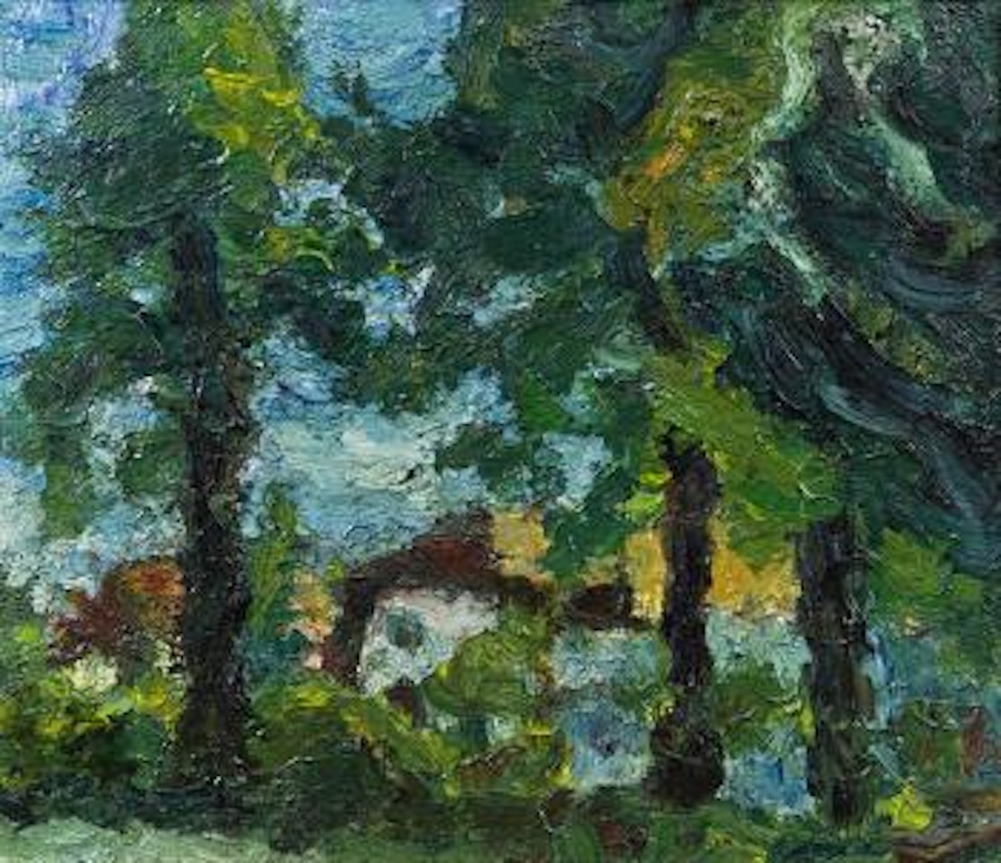 Bauernhaus hinter Häuser by Karl Stark