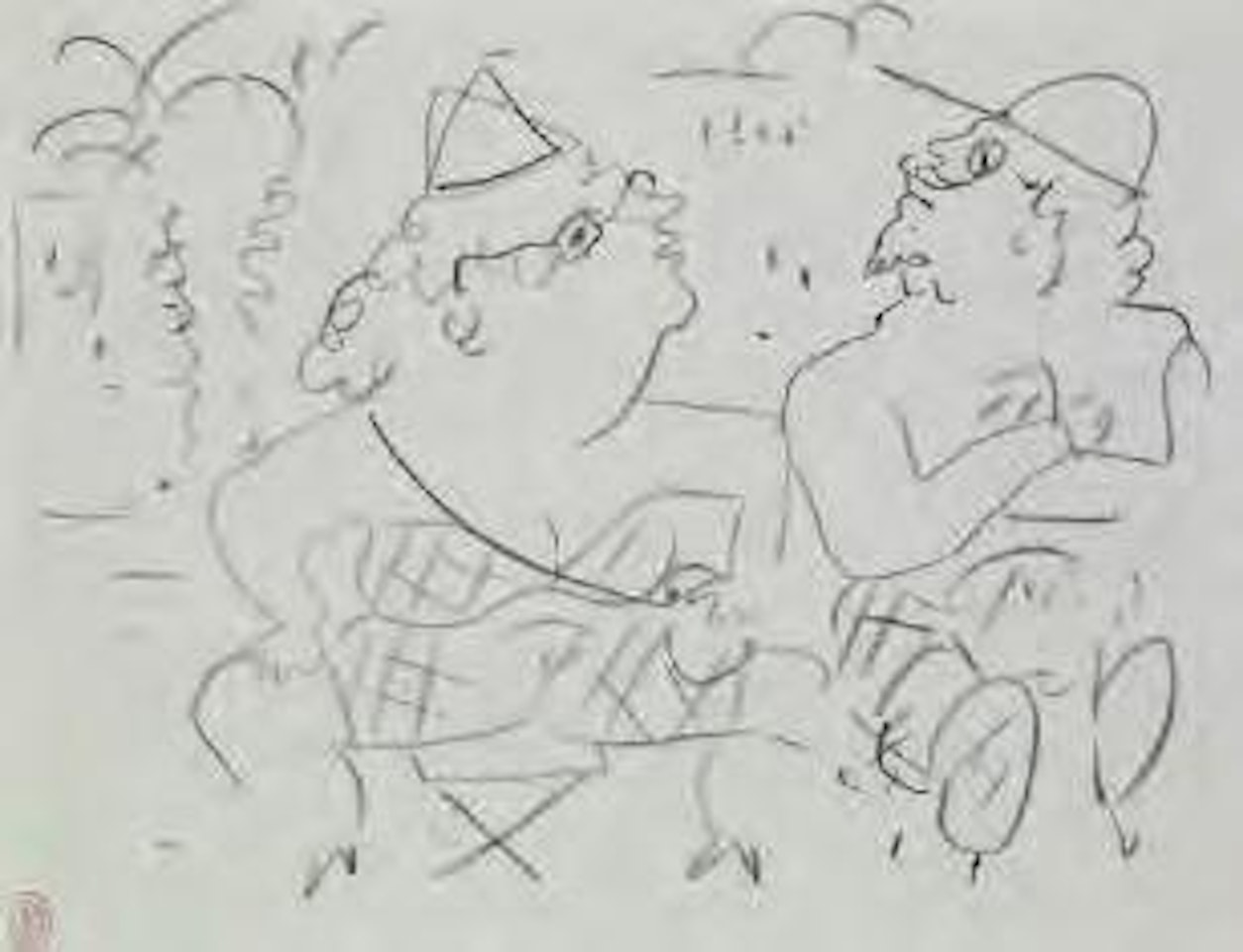 Discussion sur la plage du Prado by Jean Cocteau