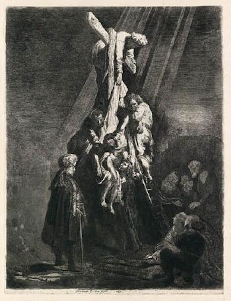 The Descent from the Cross: second plate by Attributed to Rembrandt Harmensz van Rijn