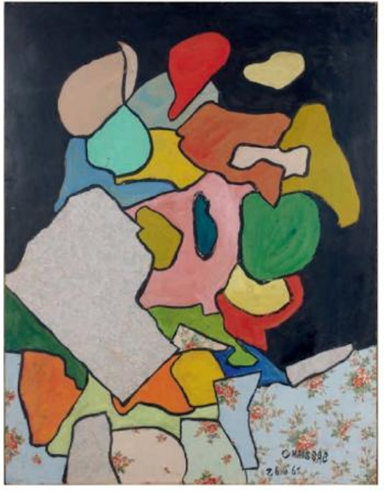 Composition abstraite aux éléments imbriqués by Gaston Chaissac