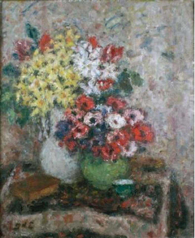 Vase de narcisses et vase d'anémones by Georges d’Espagnat